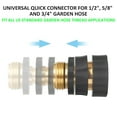 "STYDDI Quick Release Garden Hose Connector Set, 3/4"" GHT Male