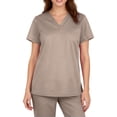 thumbnail image 3 of WULMLEO V Neck T Shirts for Women, Athletic Short Sleeve Workout Top, UV Sun Protection, Quick Dry Moisture Wicking Shirts for Women Khaki 2XL, 3 of 4