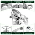thumbnail image 5 of PRIJESSE 8 Pack Chafing Dish Rectangular Full Pan×6+Round 6QT×2 Chafers Stainless Steel Catering Buffet Warmer Set for Parties,Events,Wedding,Dinner, 5 of 8