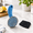 Blue, 1 Scrubber + 1 Scraper, variant on Cast Iron Scrubber With Long Handle Dish Scouring Pad Chainmailner