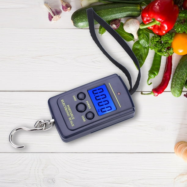 Báscula de pesca digital Weiheng 40 kg/88 libras portátil mejorada LCD eléctrica colgante pesaje báscula de pesca balanza electrónica con gancho batería no incluida ANGGREK Otros