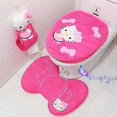 thumbnail image 3 of Juego de baño de 4 piezas Hello Kitty ZHAOCHENG funda para inodoro funda para asiento soporte para alfombrilla, 3 of 5