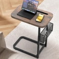 thumbnail image 1 of Mesa auxiliar para TV ajustable con estructura metálica marrón, 1 of 6