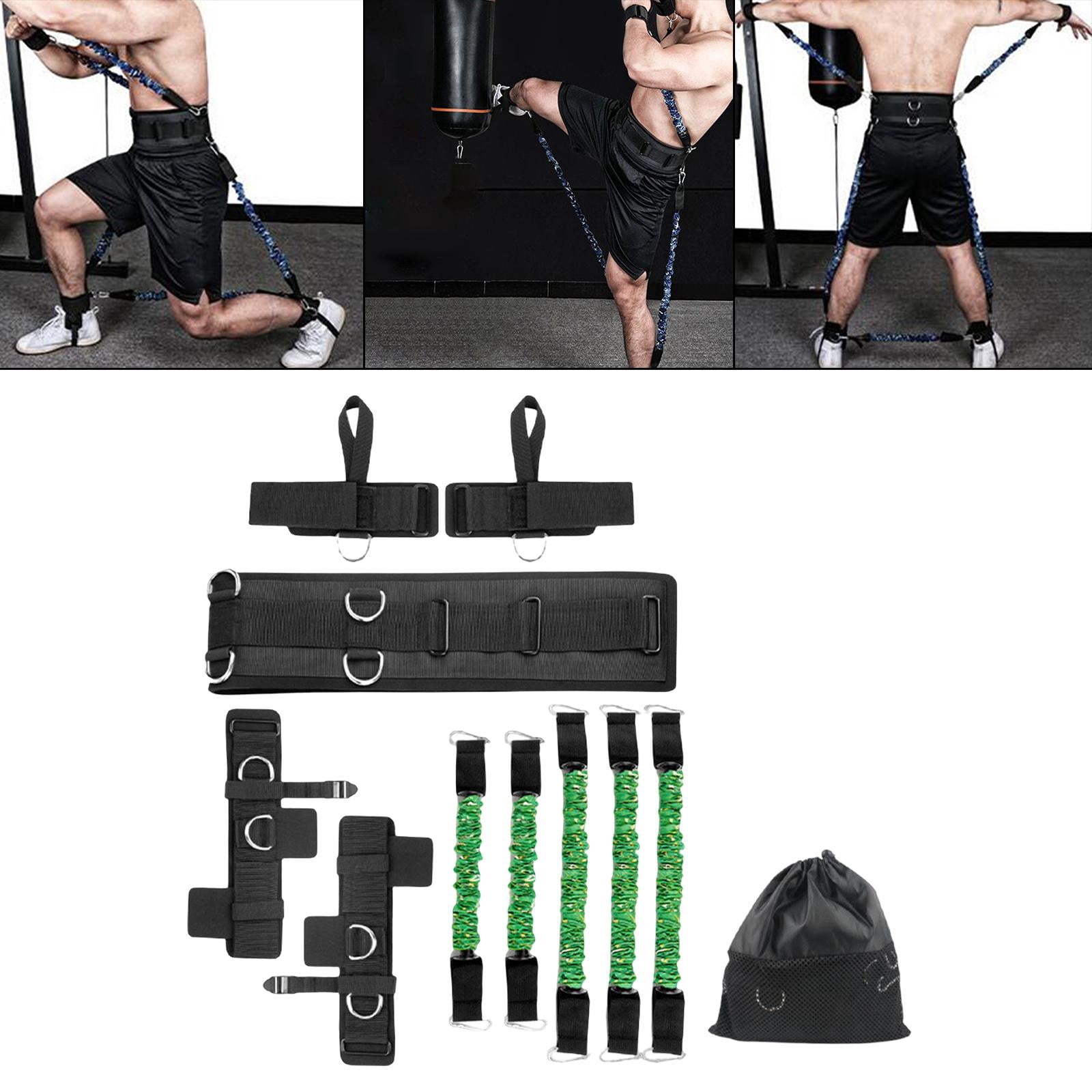 DimyFew 11 Pieces Boxing Resistance Band Set Multifunctional Fitness Equipment Portable 3lbs Green