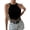 Black Twisted, variant on Womens Elegant Fringe Trim Sleeveless Crop Top Slim Fit Flattering Short Blouse Casual Wear Black Twisted Bread XL