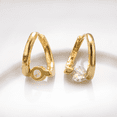 thumbnail image 5 of Yoursfs Gold Hoop Earrings for Women Cubic Zirconia CZ Gold Plated Huggie Earrings Piercing Earrings Fashion Jewelry Gift, 5 of 5