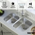 thumbnail image 2 of Karran 32" Undermount 18-Gauge Stainless Steel 40/60 Double Bowl Kitchen Sink Kit, 2 of 6