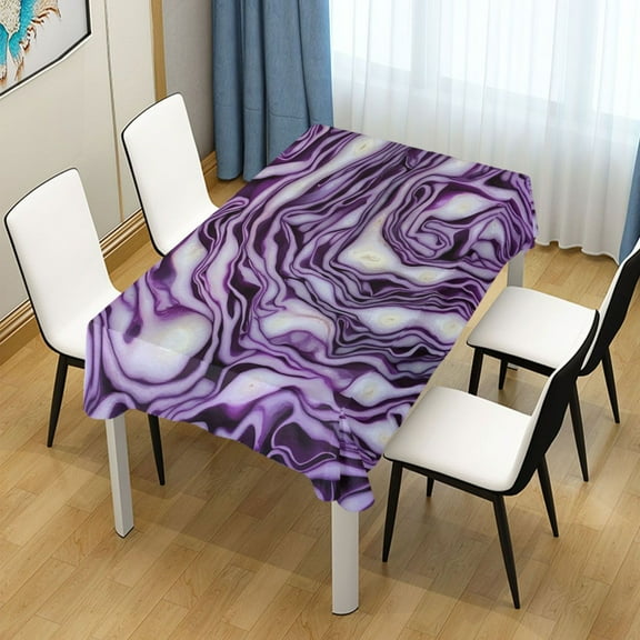 54x54 Inch Tablecloth Polyester Square Tablecloth for Home Kitchen Dinner Decor Purple Color Texture