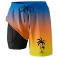 thumbnail image 2 of Kcolen Swim Trunks Men 5 Inch 3xl Gradient Boardshorts for Men Loose Swimming Trunks Swim Trunks Men Beach Summer Oversized Swimwear, 2 of 4