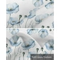 thumbnail image 6 of Blue Poppy Floral Kitchen Valances for Windows Farmhouse Linen Window Valance Curtain for Living Room Window Treatment Farmhouse Pastoral Botanical Flowers Valance Rod Pocket Topper, 42 x 18 Inch, 6 of 6
