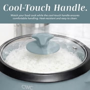 COOK WITH COLOR 6-Cup Rice Cooker 300-Watt Cooking Pot Kitchen Appliance, Gray