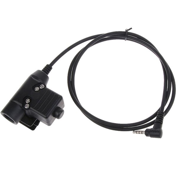 Adaptador de auriculares con cable PTT para radio walkie-talkie VX-1R, VX168, VX160, FT60R y FT1DR