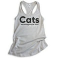thumbnail image 1 of Cats Because People Suck Tank Top, Ladies Racerback Tank Top, Cat Tank, Kitten Tank, Cat Lover Tank, Silver Gray, Medium, 1 of 3
