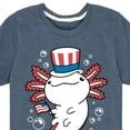 thumbnail image 3 of Instant Message - 4th of July Americana - Uncle Axolotl - Toddler & Youth Short Sleeve Graphic T-Shirt, 3 of 6