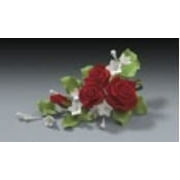 Cake Decoration Gum Paste Rose Spray- Red