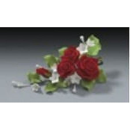 Cake Decoration Gum Paste Rose Spray- Red