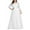 White, variant on New trending & for spring Viikei Contrast Stitching Round Neck Dress-Sporty Chic Edge,Women Fashion Casual Round Neck Sexy Three-quarter Sleeve Embroidery Long