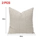 thumbnail image 2 of Funda de almohada de lino con diseño de rayas de Dinheiro, 18 x 18 pulgadas, paquete de 2 tiras, funda de almohada con ribete de lino, sofá, silla, dormitorio, decoración moderna, 2 of 5