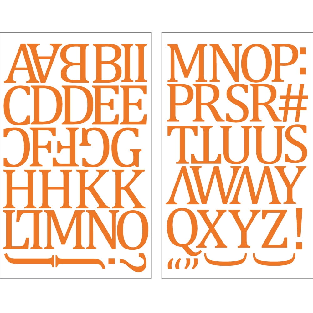 SEI 1.5 inch Camdon Iron-on Heat Transfer Poly Letters, Orange