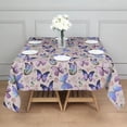 thumbnail image 3 of Beige Butterfly Flower Pattern Square Tablecloth,Waterproof Square Table Cover,Wipeable Spillproof Washable Table Cover for Home Kitchen Party Decor 60"x60"(152x152cm), 3 of 6