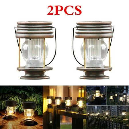

DIYOO 2pcs Solar Light Outdoor Solar Retro Hanging Garden Decorative Lanterns for Pathway Yard Tree Table Beach Pavilion Patio