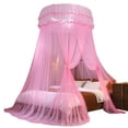 thumbnail image 5 of harmtty Hanging Mosquito Net Top Hook Encrypted Mesh Lace Patchwork Mosquito Repellent Round Dome Court Style Crib Canopy Bedroom Decoration Light, 5 of 8