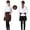 Brown, variant on ZFSBZBS Half Apron for Women Men Cotton Linen with 2 Large Pockets Waist Short Bistro Server Aprons Waiter Waitress Unisex,Black