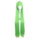 thumbnail image 2 of Peluca para cosplay anime, larga y recta, verde neón, 100 cm, para todas las edades, 2 of 3