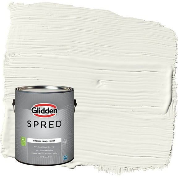 Glidden Spred Gypsum / Off-White Semi-Gloss Interior Paint with Primer, 1 Gallon