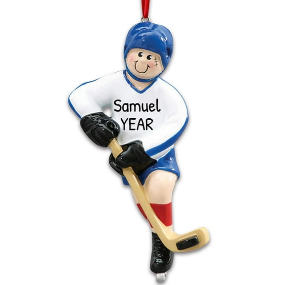 Personalized Ice Hockey Goalie Ornament 2024 - Boy Hockey Player Ornament Free Skate Hockey Skate Ornament Hockey Ornaments for Christmas Tree Hockey Christmas Ornaments by Elve