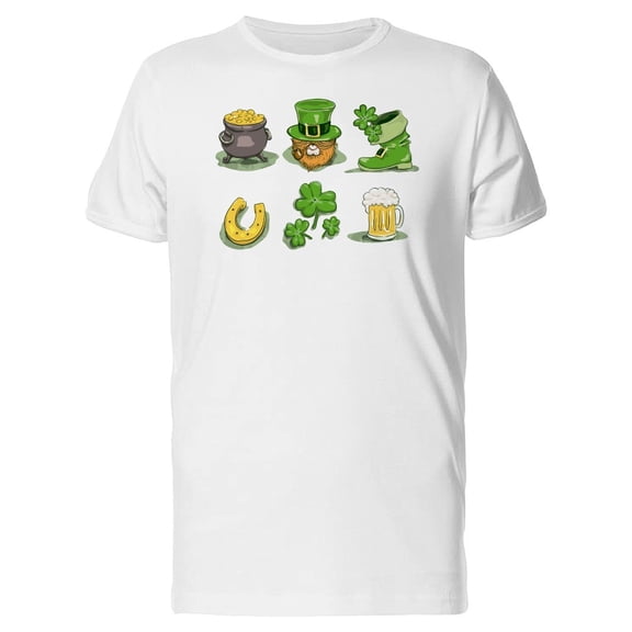 Set Of St Patricks Day Symbols Tee Men's -Image by Shutterstock
