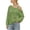 Green, variant on Summer Tops For Women Women Long Sleeve Top One‑Side Off‑Shoulder Irregular Neckline Loose‑Fit Medium Length Casual Pullover Tee Spring Autumn Dark Gray