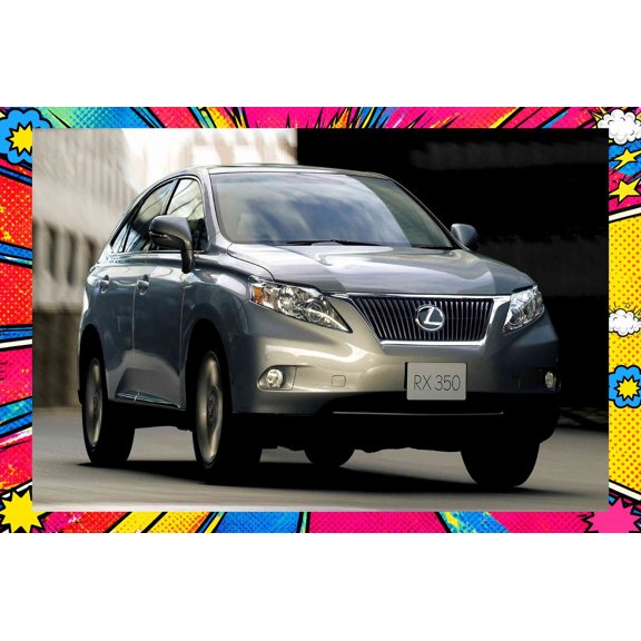 2009 Lexus RX JP - Pop Art Edition | 24x36 Inch Glossy Laminated Poster | Vibrant Colors & Stunning Detail Wall Art