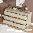 thumbnail image 4 of 47.2" Modern Chest of Drawer, 6 Deep Drawers, Clothes Organizer, Large Storage Cabinet, Wood Drawer Organizer for Living Room, Hallway, Lumber, 4 of 7