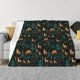 thumbnail image 1 of Fotbe Deers In The Forest Manta de Franela con Estampado, Manta Ultrasuave para Cama, Sofá, Auto, Hipoalergénica y Antibolitas-80"x60", 1 of 6