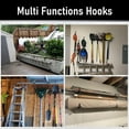 thumbnail image 4 of czcpp-Heavy Duty Steel Garage Storage Hooks, 9.5Inches Jumbo Arm Ladders Utility Rack, Wall Mounted Hanger Organizer for Tools, Bikes, Jeep Door, 6 Pack Garage Hook with Protector, 4 of 4
