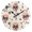 Black, variant on Skulls with Bowknots Stars Round Wall Clock Silent Analog Battery Operated Black Pointer Home Decor 9.84" Diameter