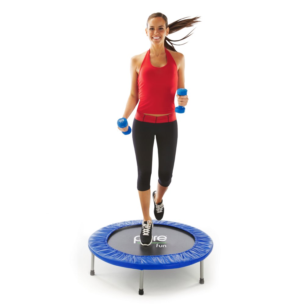 Pure Fun 38Inch Mini Exercise Trampoline, Blue