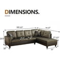 thumbnail image 2 of PonLiving Sectional Sofa, 2 Piece Living Room Couch Sofa&Chaise, Right Facing Chaise, Taupe, 2 of 6