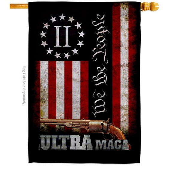 USA Decoration H170279-BO 28 x 40 in. We the People Maga Americana Political Double-Sided Vertical Decoration Banner House & Garden Flag - Yard Gift