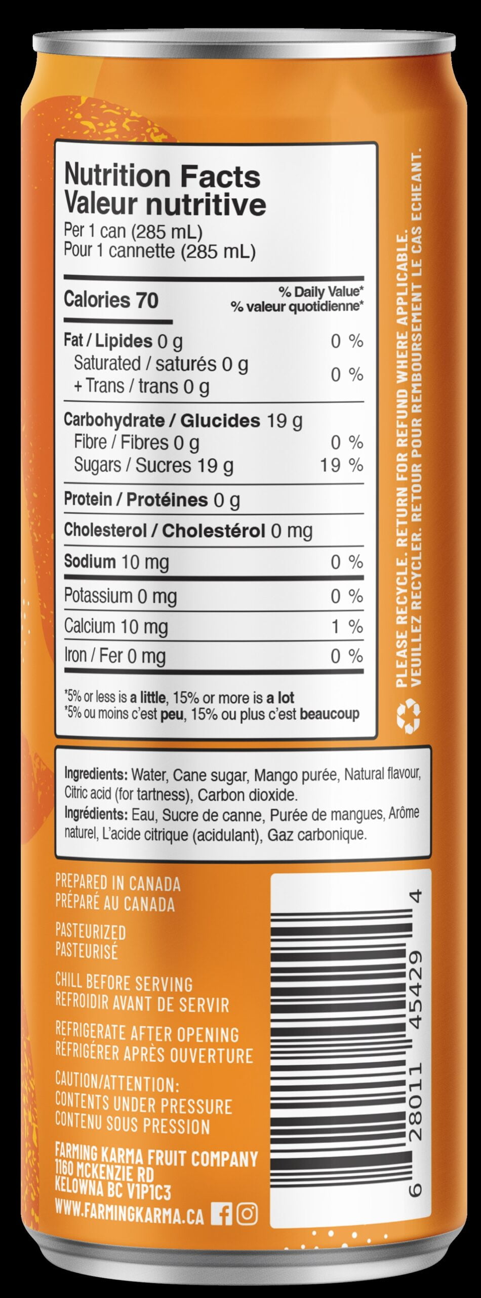 Mocktail Mimosa Doux 0 % Alc 4x285 ml