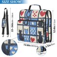 thumbnail image 2 of FORMRS Zipper Binder with Shoulder Strap 1.5-inch Ring 500 Sheet Capacity File Bag, Black Cats and Hearts, 2 of 5