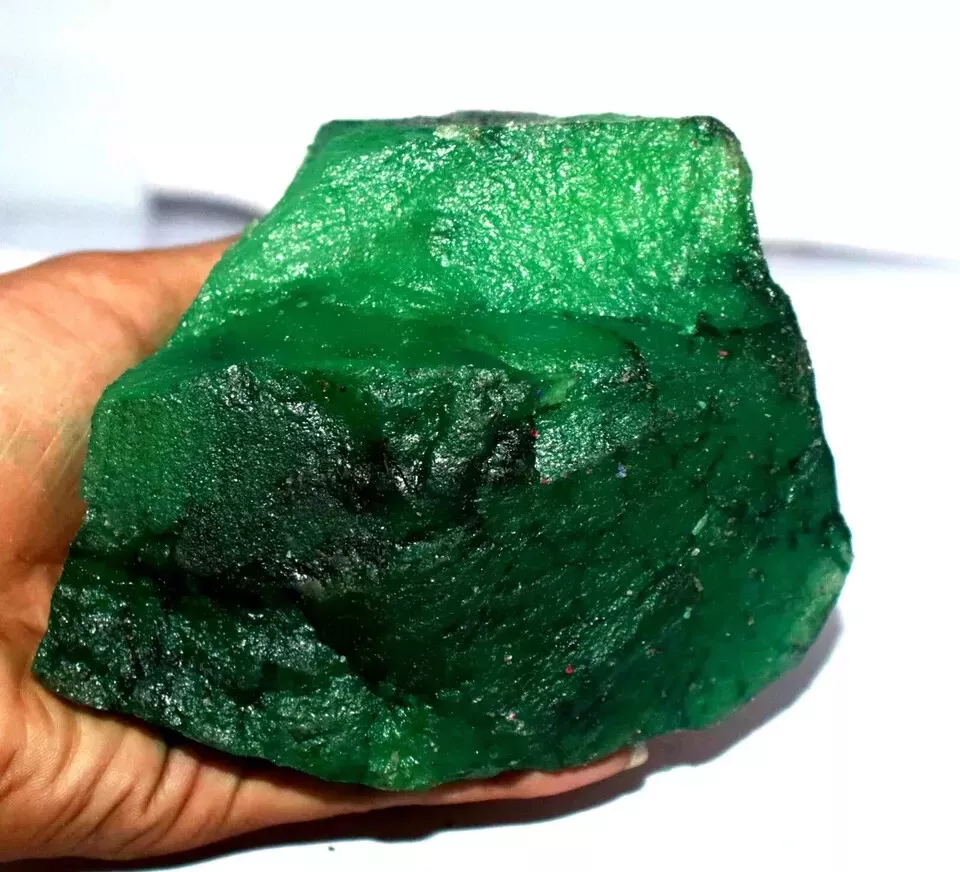 1700.22 Carat Colombian Green Emerald Rough - Natural Uncut Earth Mind Gemstone