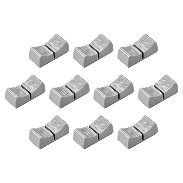 Reemplazo de perillas de desvanecimiento para mezclador de consola Unique Bargains para potenciómetro, perilla gris 0.94" x 0.43" x 0.39" 10pcs