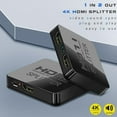 thumbnail image 5 of 4K HDMI Splitter 1 in 2 Out Mirror Display Not Expand, Dual HDMI Splitter Hub to Dual Monitors Multi-Scree Displays Audio Synchronization, Compatible for MacBook Laptop Desktop PC Graphics Card TV, 5 of 5