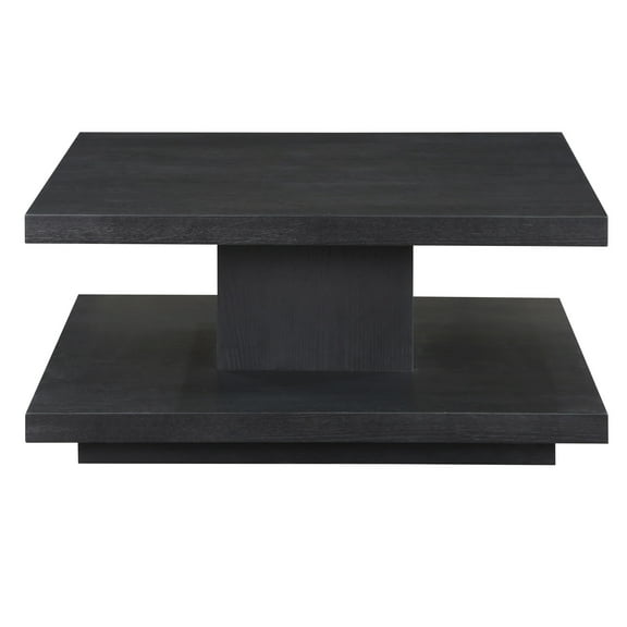 Steve Silver Canyon Modern 38" Square Coffee Table, Black