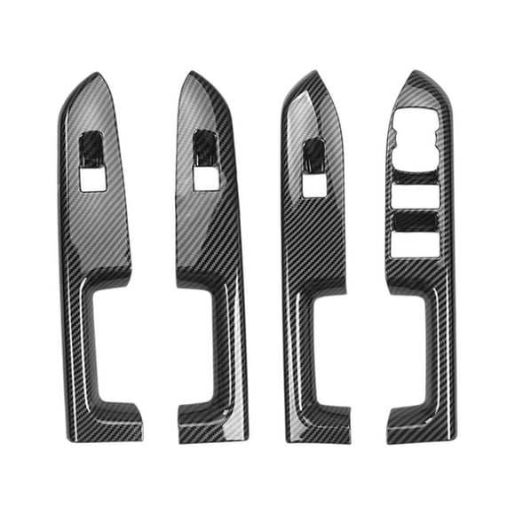 Miulika 4 Pieces Window Lift Switch Panel Cover Trim, Window Switches Panel Set Interior