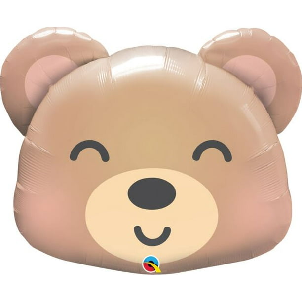 Baby Teddy Bear Head Shower Birthday 31" Mylar Foil Balloon - Walmart.com