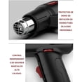 thumbnail image 3 of SNORF Pistola De Calor - 2000W Heat Gun, 50℃~600℃, 2 configuraciones de velocidad, 4 accesorios, para manualidades, envoltura retr&aacute;ctil, reparaci&oacute;n de electr&, 3 of 7
