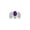 Amethyst, variant on Men's Rings 14K White Gold Designer Nugget Ring Oval 9X7MM Gemstone & Diamonds Amethyst February Birthstone Rings For Man Size 10